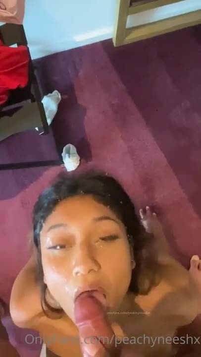 Slim Brunette Sucks Him Dry Then Takes a Facial | zck