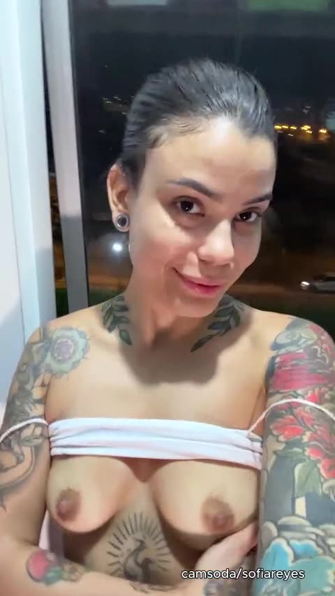 Inked Brunette Strips Down to Tease the Camera | sofiareyes